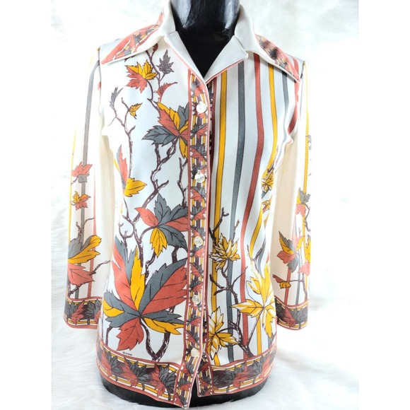 Vintage 70s Trissi Casual Disco Shirt Medium - Picture 5 of 10